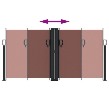 vidaXL Σκίαστρο Πλαϊνό Συρόμενο Καφέ 120 x 1200 εκ.