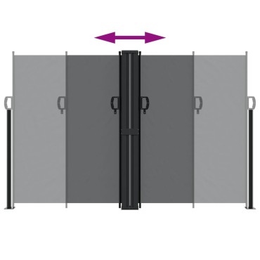 vidaXL Σκίαστρο Πλαϊνό Συρόμενο Μαύρο 160 x 1200 εκ.