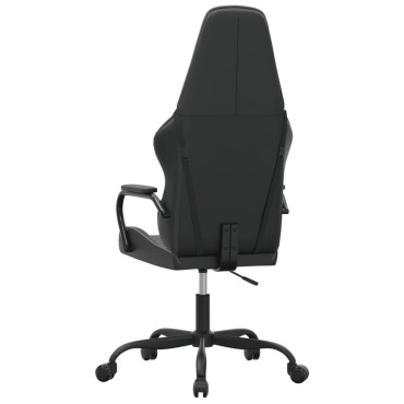 vidaXL Καρέκλα Gaming Μασάζ Γκρι και Μαύρο από Συνθετικό Δέρμα 54x61,5x(118,5-128)cm 1 τεμ.