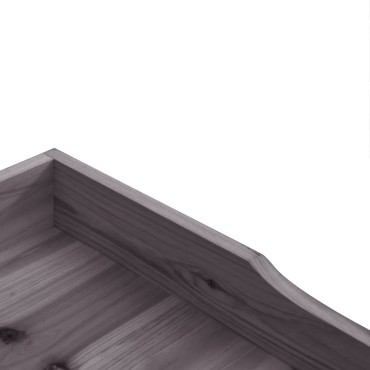 vidaXL Τραπέζι Φυτών με Ράφι Γκρι 78x38x82,5εκ. από Μασίφ Ξύλο Ελάτης