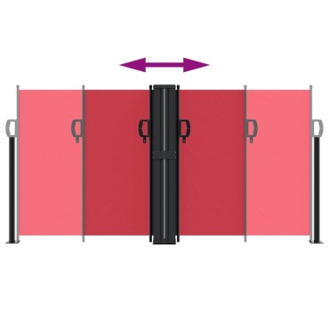 vidaXL Σκίαστρο Πλαϊνό Συρόμενο Κόκκινο 120 x 1200 εκ.