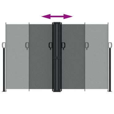 vidaXL Σκίαστρο Πλαϊνό Συρόμενο Ανθρακί 160 x 1200 εκ.
