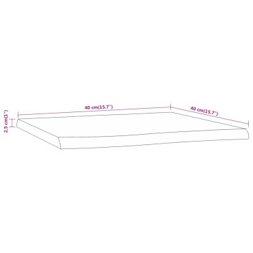 vidaXL Επιφάνεια Τραπεζιού Ορθογώνια 40x40x2,5cm Μασίφ Ξύλο Ακακίας 1 τεμ.