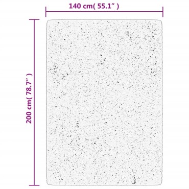 vidaXL Χαλί OVIEDO με Κοντό Πέλος Μπεζ 140 x 200 εκ.