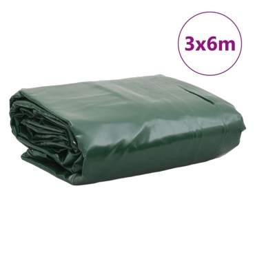 vidaXL Μουσαμάς Πράσινος 650 γρ./μ.² 3x6 μ.