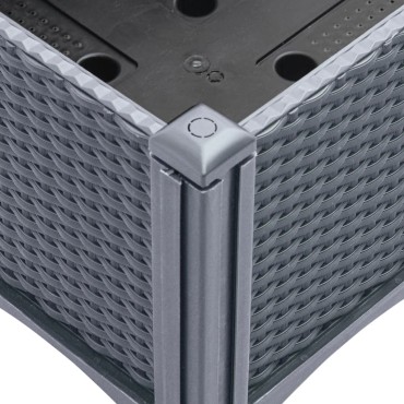 vidaXL Ζαρντινιέρα Κήπου με Πόδια Γκρι 40x40x42 εκ. από Πολυπροπυλένιο