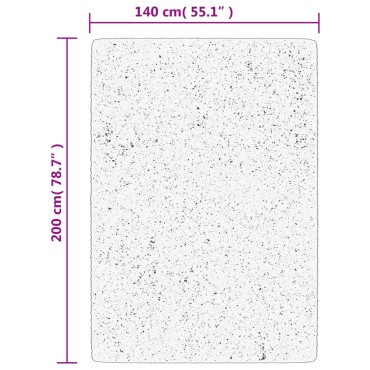 vidaXL Χαλί OVIEDO με Κοντό Πέλος Ανθρακί 140x200cm