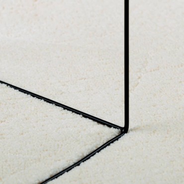 vidaXL Χαλί OVIEDO με Κοντό Πέλος Κρεμ 100x200cm