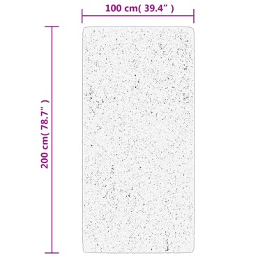 vidaXL Χαλί OVIEDO με Κοντό Πέλος Κρεμ 100x200cm