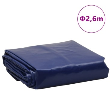 vidaXL Μουσαμάς Μπλε Ø 2,6 μ. 650 γρ./μ²
