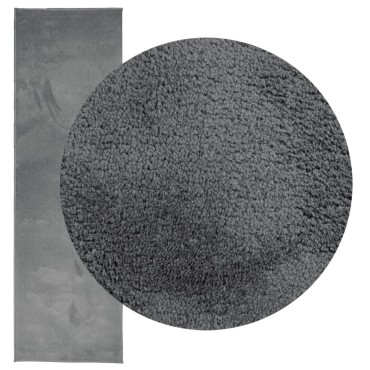 vidaXL Χαλί OVIEDO με Κοντό Πέλος Ανθρακί 80x250cm