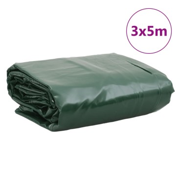 vidaXL Μουσαμάς Πράσινος 650 γρ./μ.² 3x5 μ.