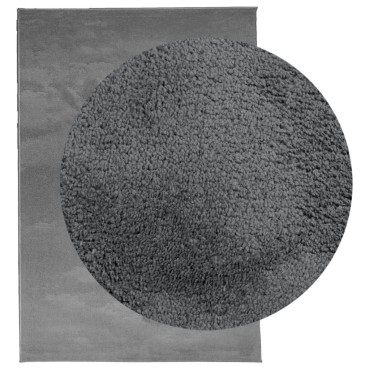 vidaXL Χαλί OVIEDO με Κοντό Πέλος Ανθρακί 120x170cm