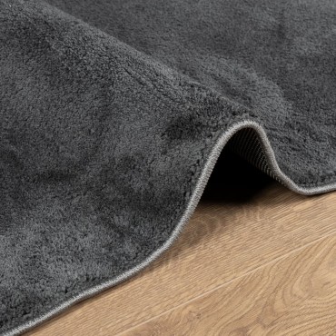 vidaXL Χαλί OVIEDO με Κοντό Πέλος Ανθρακί 120x170cm
