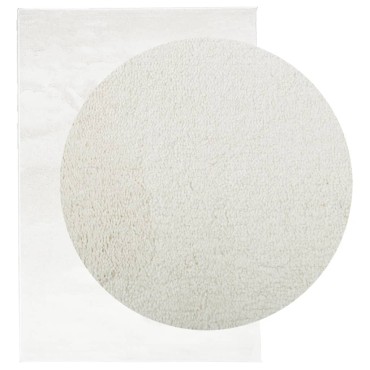 vidaXL Χαλί OVIEDO με Κοντό Πέλος Κρεμ 140x200cm