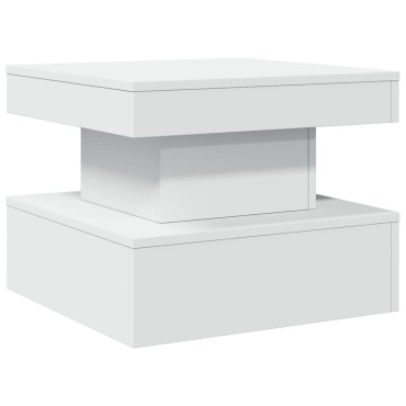 vidaXL Τραπεζάκι Σαλονιού με LED Λευκό 50x50x40cm 1 τεμ.