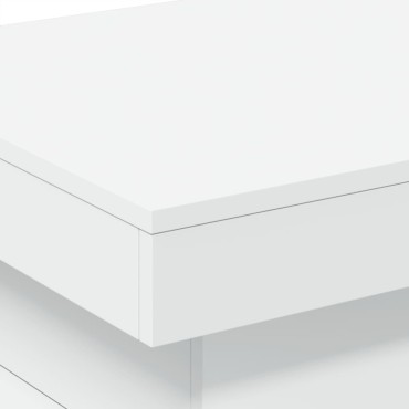 vidaXL Τραπεζάκι Σαλονιού με LED Λευκό 50x50x40cm 1 τεμ.