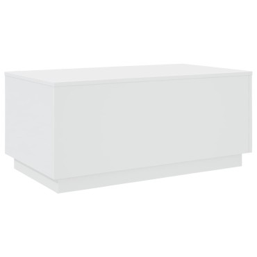 vidaXL Τραπεζάκι Σαλονιού με LED Λευκό 90x50x40cm 1 τεμ.