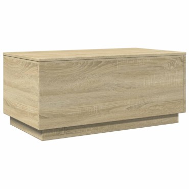 vidaXL Τραπεζάκι Σαλονιού με LED Sonoma Δρυς 90x50x40cm 1 τεμ.