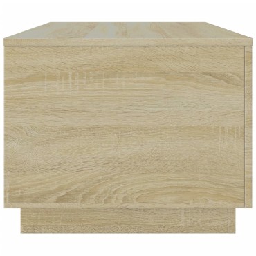 vidaXL Τραπεζάκι Σαλονιού με LED Sonoma Δρυς 90x50x40cm 1 τεμ.