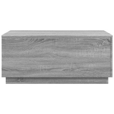 vidaXL Τραπεζάκι Σαλονιού με LED Γκρι Sonoma 90x50x40cm 1 τεμ.