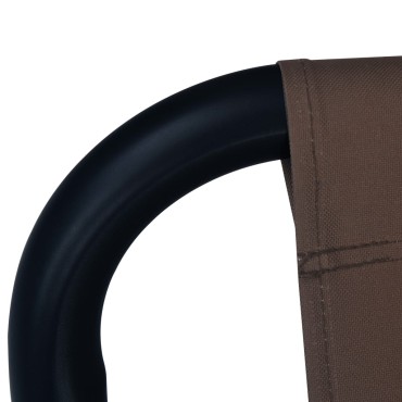 vidaXL Ξαπλώστρα - Κρεβάτι Κήπου Καφέ 200x90cm από Ατσάλι