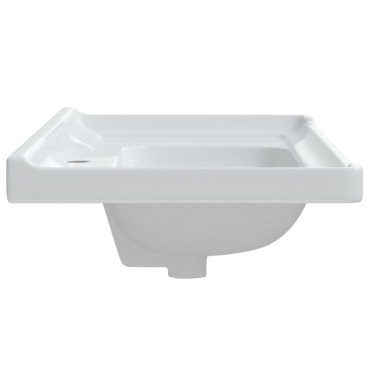vidaXL Νιπτήρας Μπάνιου Ορθογώνιος Λευκός 91,5x48x23 εκ. Κεραμικός