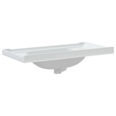vidaXL Νιπτήρας Μπάνιου Ορθογώνιος Λευκός 91,5x48x23 εκ. Κεραμικός