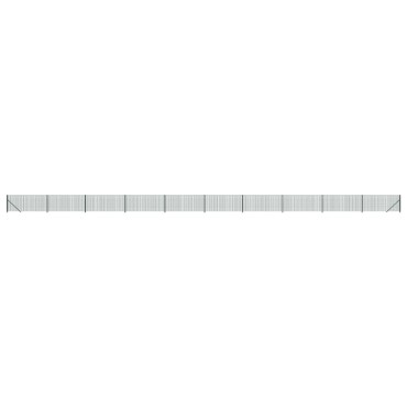 vidaXL Συρματόπλεγμα Περίφραξης Πράσινο 1,1 x 25 μ. με Βάσεις Φλάντζα