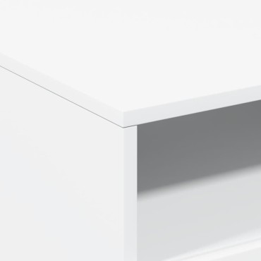 vidaXL Τραπεζάκι Σαλονιού με Φώτα LED Λευκό 50x49x40cm 1 τεμ.