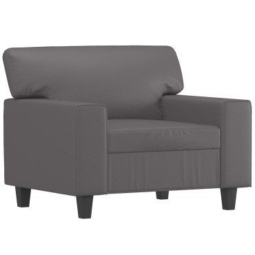 vidaXL Πολυθρόνα Γκρι Συνθετικό δέρμα 94x77x80cm 1 τεμ. Γωνιακός