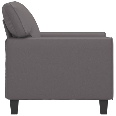 vidaXL Πολυθρόνα Γκρι Συνθετικό δέρμα 94x77x80cm 1 τεμ. Γωνιακός