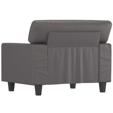 vidaXL Πολυθρόνα Γκρι Συνθετικό δέρμα 94x77x80cm 1 τεμ. Γωνιακός