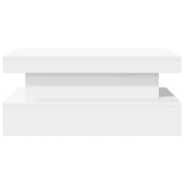 vidaXL Τραπεζάκι Σαλονιού με LED Λευκό 90x50x40cm 1 τεμ.