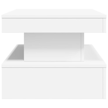 vidaXL Τραπεζάκι Σαλονιού με LED Λευκό 90x50x40cm 1 τεμ.