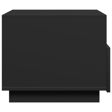 vidaXL Τραπεζάκι Σαλονιού με Φώτα LED Μαύρο 50x49x40cm 1 τεμ.