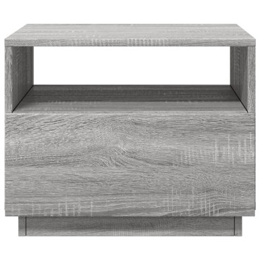 vidaXL Τραπεζάκι Σαλονιού με Φώτα LED Γκρι Sonoma 50x49x40cm 1 τεμ.