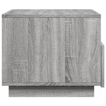 vidaXL Τραπεζάκι Σαλονιού με Φώτα LED Γκρι Sonoma 50x49x40cm 1 τεμ.