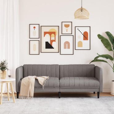 vidaXL Καναπές Τριθέσιος Taupe Υφασμάτινος 193x76,5x74,5cm 1 τεμ.