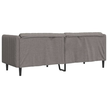 vidaXL Καναπές Τριθέσιος Taupe Υφασμάτινος 193x76,5x74,5cm 1 τεμ.