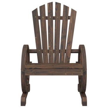 vidaXL Καρέκλες Κήπου Adirondack 4 τεμ. από Μασίφ Ξύλο Ελάτης 63x62x99cm  Τετραθέσιος