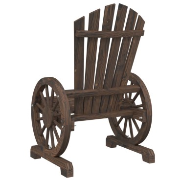 vidaXL Καρέκλες Κήπου Adirondack 4 τεμ. από Μασίφ Ξύλο Ελάτης 63x62x99cm  Τετραθέσιος