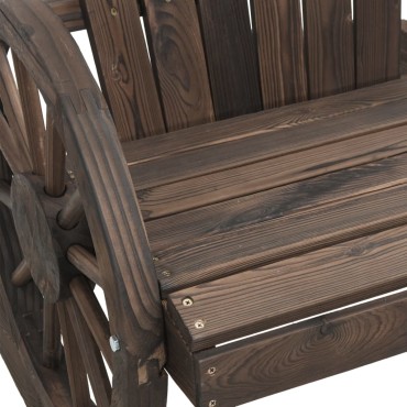 vidaXL Καρέκλες Κήπου Adirondack 4 τεμ. από Μασίφ Ξύλο Ελάτης 63x62x99cm  Τετραθέσιος
