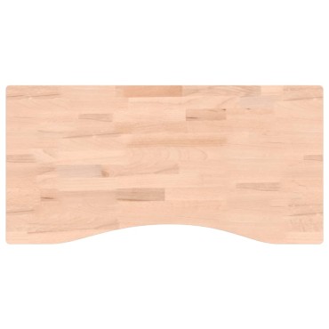 vidaXL Επιφάνεια Εργασίας 80x(36-40)x4 εκ. από Μασίφ Ξύλο Οξιάς