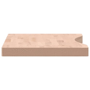 vidaXL Επιφάνεια Εργασίας 80x(36-40)x4 εκ. από Μασίφ Ξύλο Οξιάς