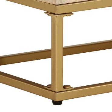 vidaXL Συρταριέρα 55x30x76cm από Μασίφ Ξύλο Μάνγκο & Σίδηρο 1 τεμ.