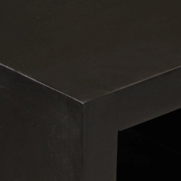 vidaXL Ντουλάπι Μαύρο 55x30x76cm από Μασίφ Ξύλο Μάνγκο και Σίδηρο 1 τεμ.