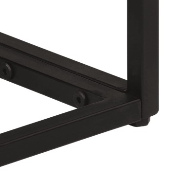 vidaXL Τραπέζι Κονσόλα Μαύρο 90x30x76cm από Μασίφ Ξύλο Μάνγκο/Σίδηρο