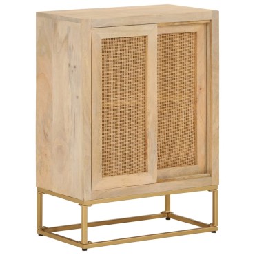 vidaXL Ντουλάπι 55x30x76cm από Μασίφ Ξύλο Μάνγκο και Σίδηρο 1 τεμ.