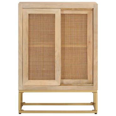 vidaXL Ντουλάπι 55x30x76cm από Μασίφ Ξύλο Μάνγκο και Σίδηρο 1 τεμ.